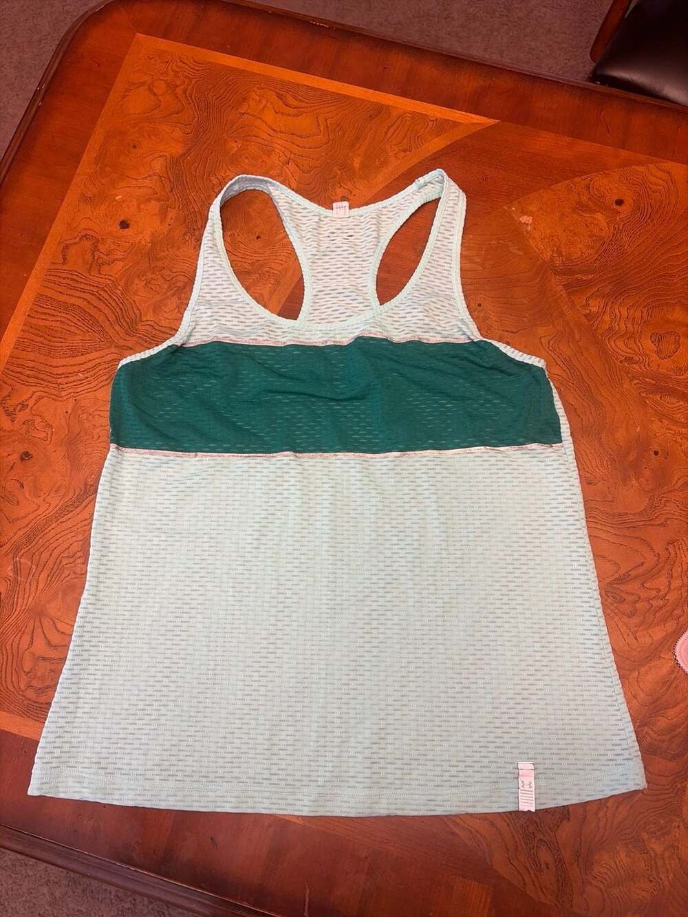 Under Armour Streak Mesh Racerback Running Tank Top in Light Seafoam/Dark Green
